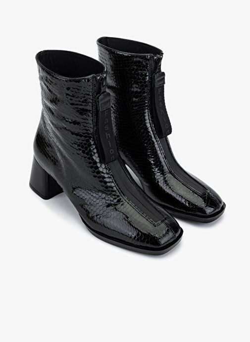 Valmenti Kadın Hakiki Deri Siyah Topuklu Bot - Görsel 3