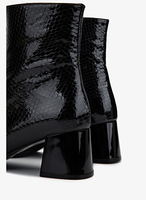 Valmenti Kadın Hakiki Deri Siyah Topuklu Bot - Görsel 5