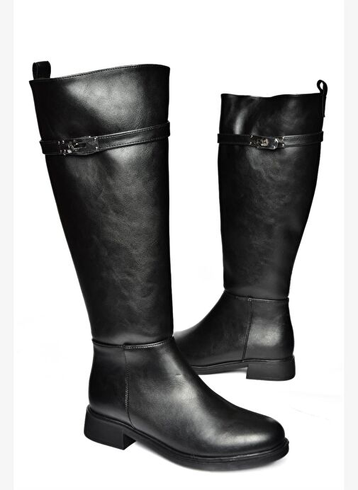 R312225309 Siyah Klasik Kadın Çizme - Görsel 7