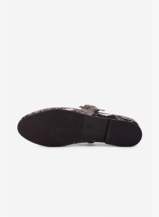 Valmenti Kadın Hakiki Deri Naturel Babet Ayakkabı - Görsel 5