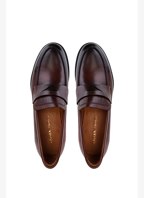Tamer Tanca Erkek Hakiki Deri Taba Loafer Ayakkabı - Görsel 6