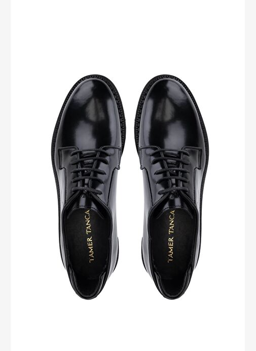 Tamer Tanca Erkek Hakiki Deri Siyah Mat Klasik Ayakkabı - Görsel 6