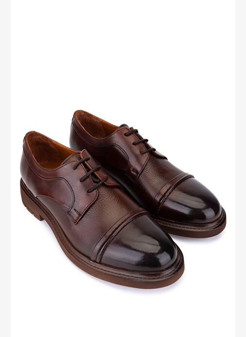 Tamer Tanca Erkek Hakiki Deri Taba Klasik Ayakkabı - Görsel 3
