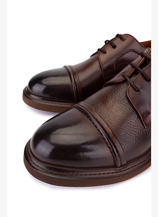 Tamer Tanca Erkek Hakiki Deri Taba Klasik Ayakkabı - Görsel 4