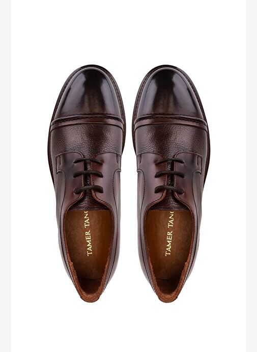 Tamer Tanca Erkek Hakiki Deri Taba Klasik Ayakkabı - Görsel 6