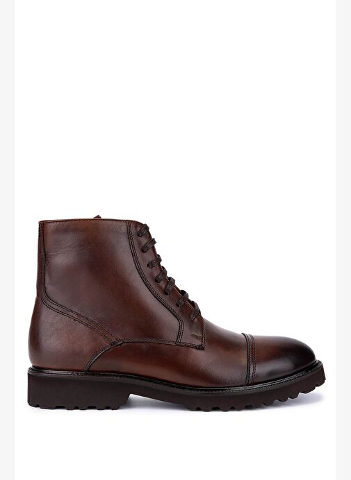 Tamer Tanca Erkek Hakiki Deri Kahverengi Casual Bot - Görsel 2