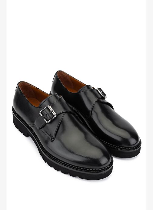 Tamer Tanca Erkek Hakiki Deri Siyah Klasik Ayakkabı - Görsel 3
