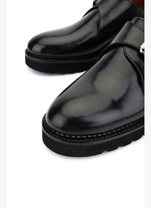 Tamer Tanca Erkek Hakiki Deri Siyah Klasik Ayakkabı - Görsel 4