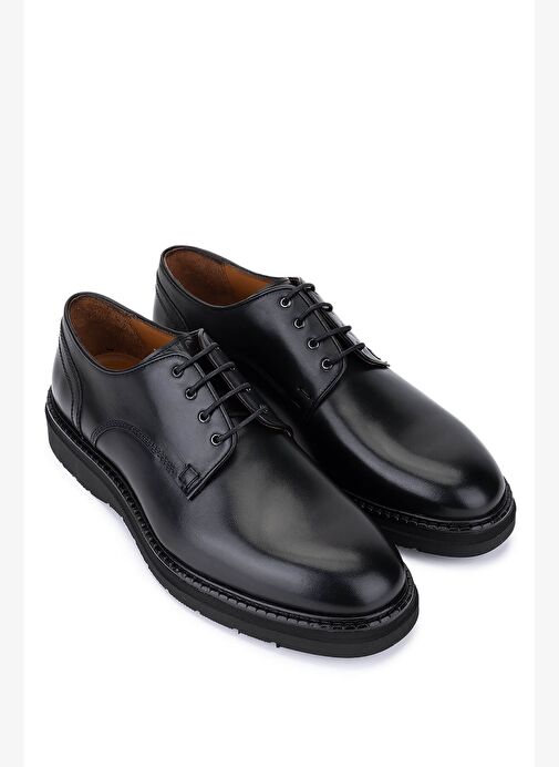 Tamer Tanca Erkek Hakiki Deri Siyah Casual Ayakkabı - Görsel 3