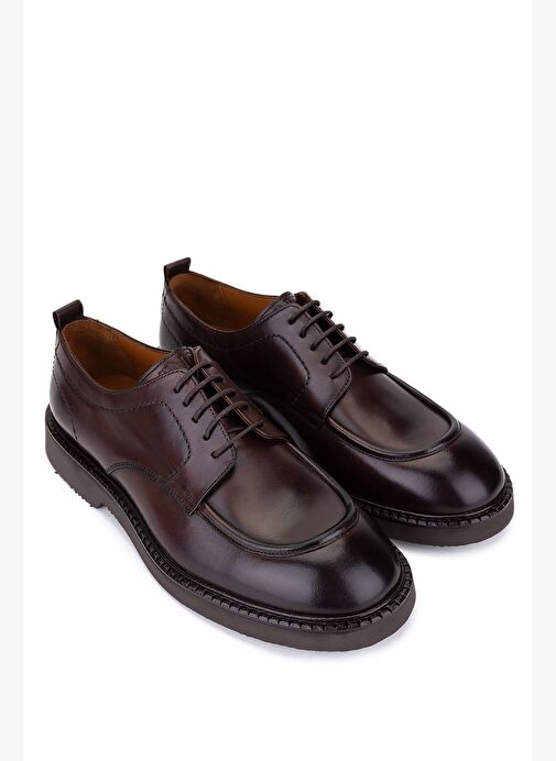 Tamer Tanca Erkek Hakiki Deri Kahverengi Casual Ayakkabı - Görsel 3