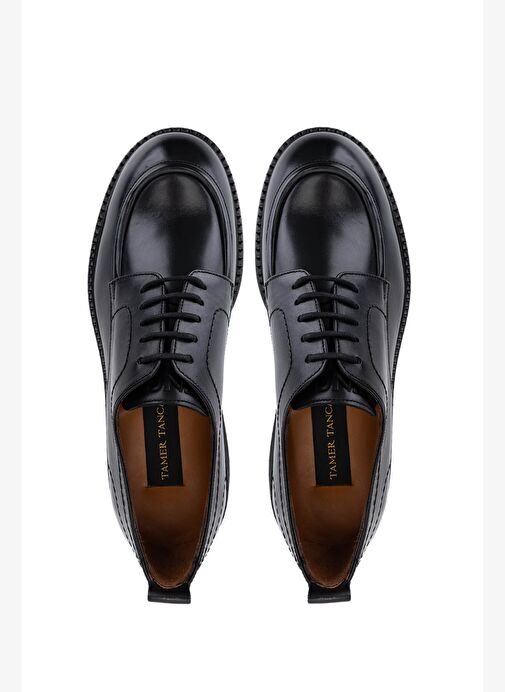 Tamer Tanca Erkek Hakiki Deri Siyah Casual Ayakkabı - Görsel 6