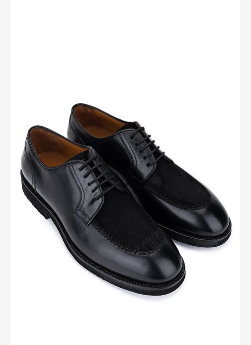 Tamer Tanca Erkek Hakiki Deri Siyah Klasik Ayakkabı - Görsel 3