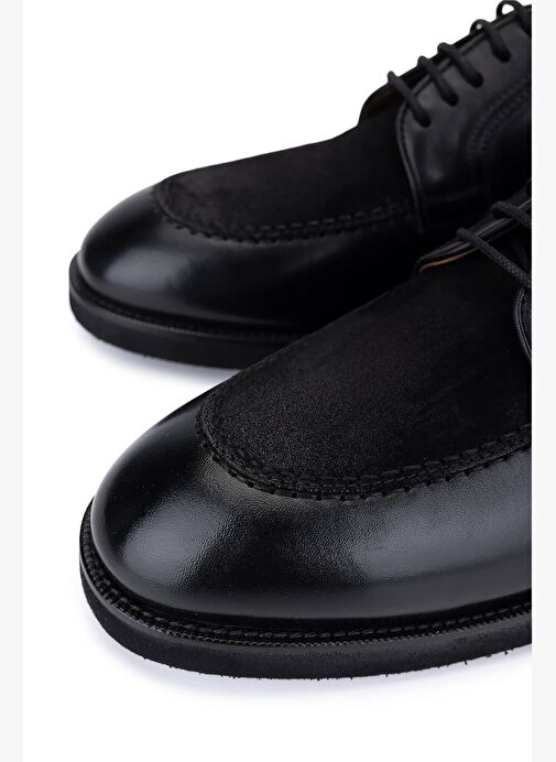 Tamer Tanca Erkek Hakiki Deri Siyah Klasik Ayakkabı - Görsel 4