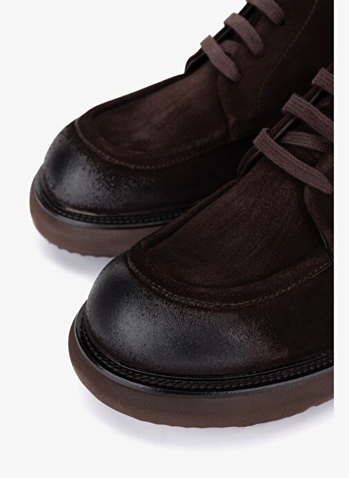 Valmenti Erkek Hakiki Deri Kahverengi Casual Bot - Görsel 4