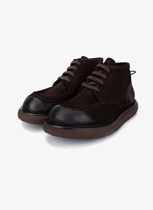 Valmenti Erkek Hakiki Deri Kahverengi Casual Bot - Görsel 5