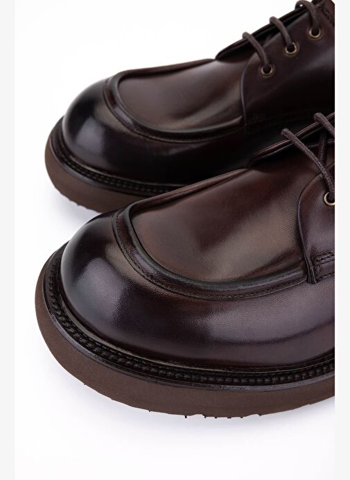 Tamer Tanca Erkek Hakiki Deri Kahverengi Casual Ayakkabı - Görsel 4