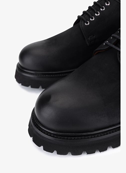 Valmenti Erkek Hakiki Deri Siyah Casual Ayakkabı - Görsel 4