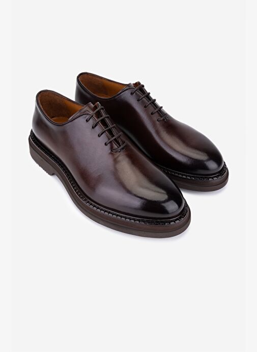 Valmenti Erkek Hakiki Deri Kahverengi Casual Ayakkabı - Görsel 3