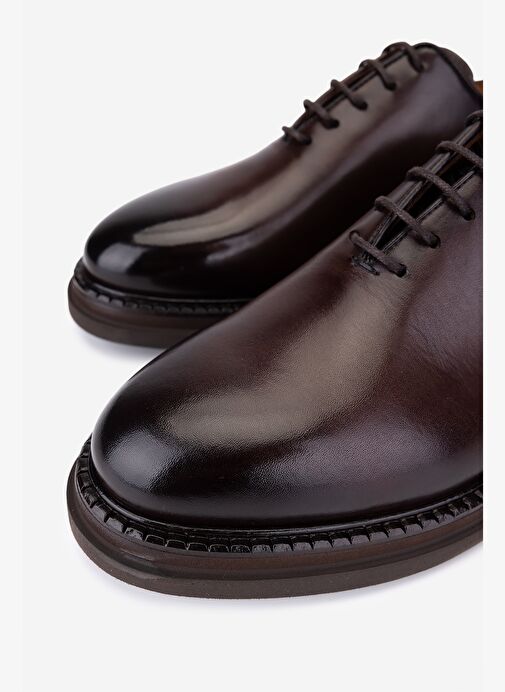 Valmenti Erkek Hakiki Deri Kahverengi Casual Ayakkabı - Görsel 4