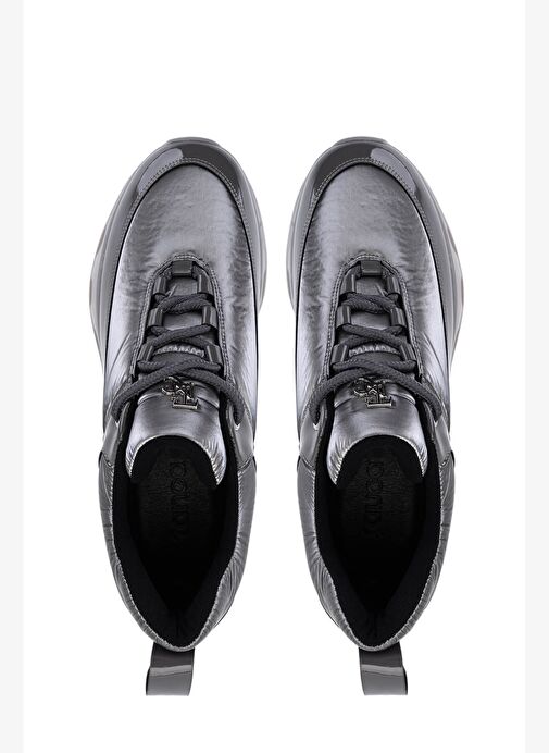Tamer Tanca Kadın Gri Rugan Sneakers & Spor Ayakkabı - Görsel 6