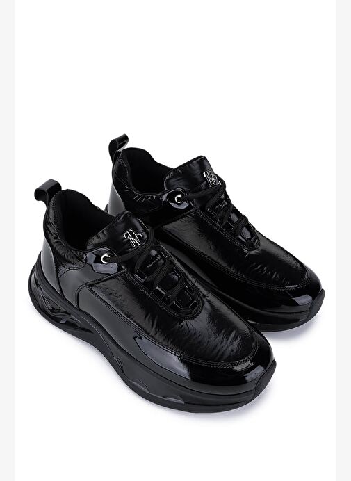 Tamer Tanca Kadın Siyah Rugan Sneakers & Spor Ayakkabı - Görsel 3