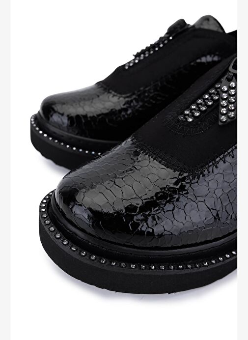 Tamer Tanca Kadın Suni Deri/Tekstil Siyah Casual Ayakkabı - Görsel 4