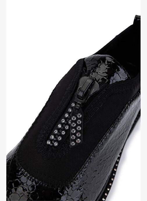 Tamer Tanca Kadın Suni Deri/Tekstil Siyah Casual Ayakkabı - Görsel 5