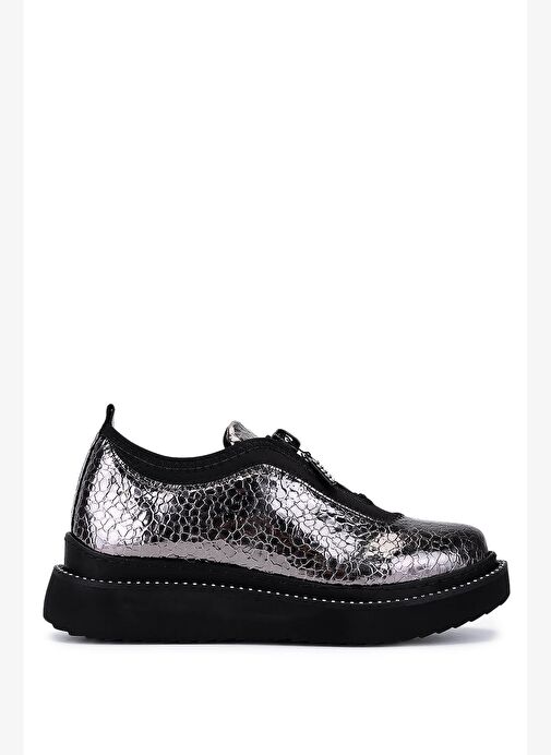 Tamer Tanca Kadın Suni Deri/Tekstil Metalik Casual Ayakkabı - Görsel 2