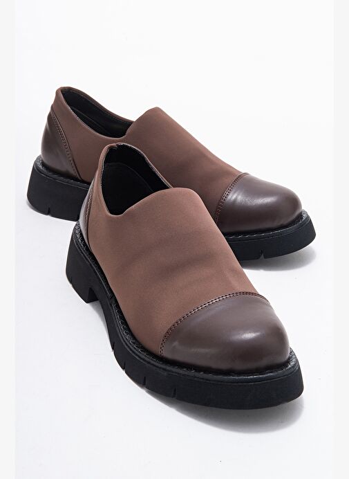 PANOLA Kahverengi Cilt Scuba Kadın Günlük Ayakkabı - Görsel 2