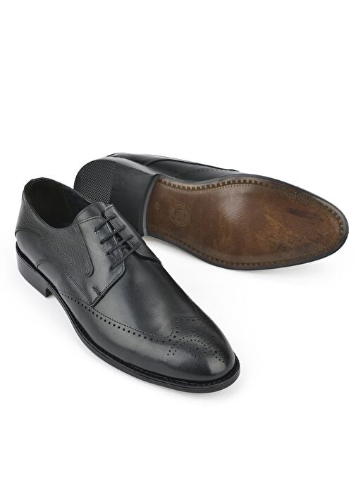 Ziya, Erkek Hakiki Deri Klasik Ayakkabı 15148Z836 Siyah - Görsel 5