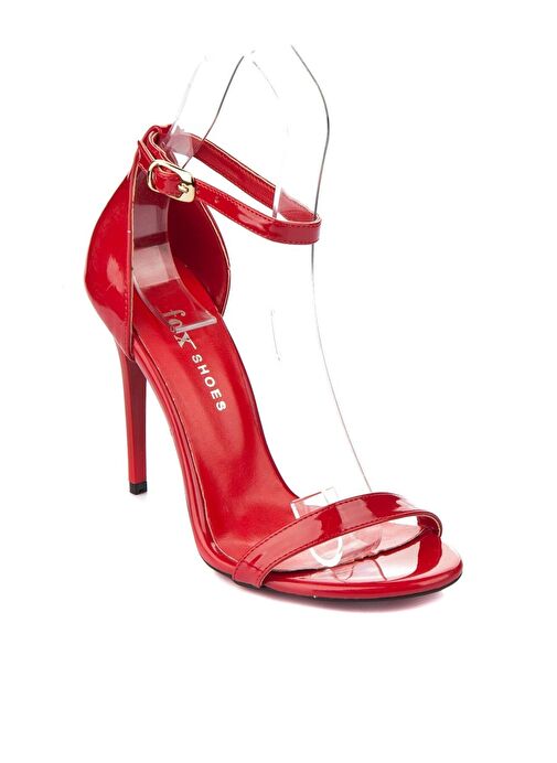 Kırmızı Rugan Kadın Topuklu Ayakkabı 7749112608 - Görsel 3