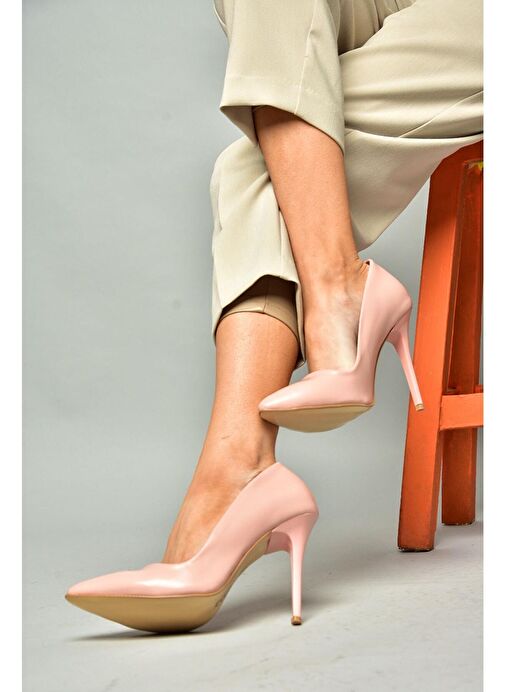 Pudra Kadın Topuklu Ayakkabı 8922151909 - Görsel 3