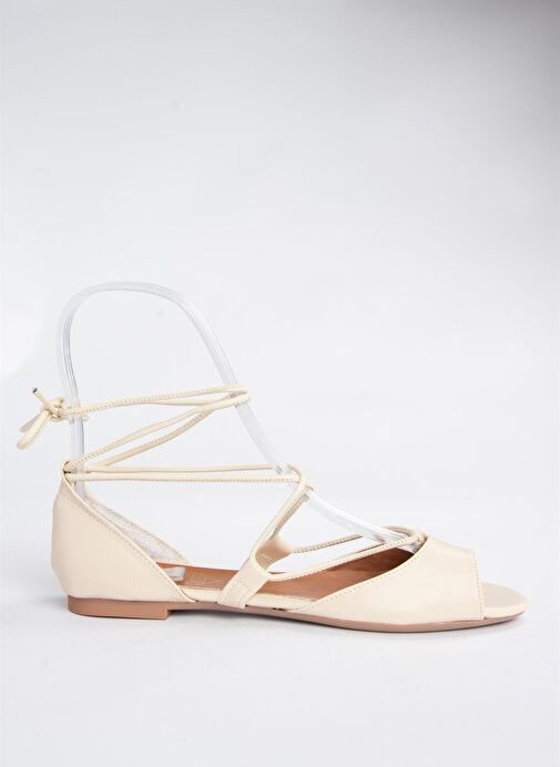 Bej Kadın Sandalet 9726547309 - Görsel 3