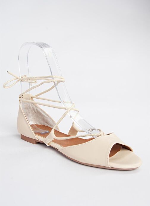 Bej Kadın Sandalet 9726547309 - Görsel 4