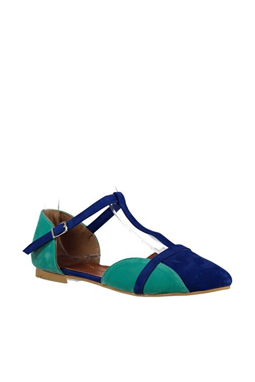 Saks Mavi/Su Yeşili Kadın Babet B726881802 - Görsel 4