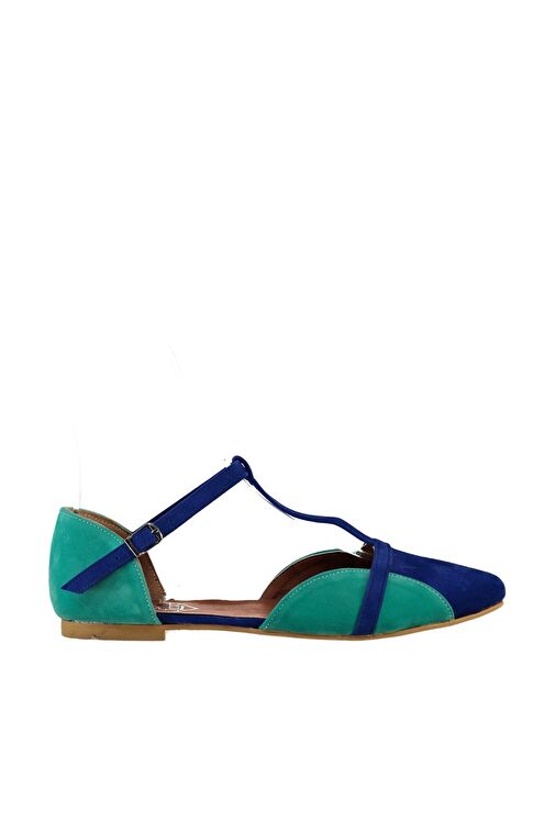 Saks Mavi/Su Yeşili Kadın Babet B726881802 - Görsel 5