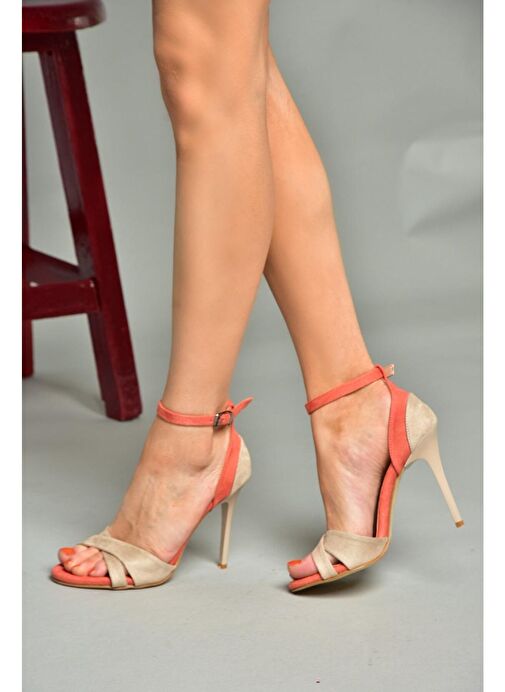 Ten/Turuncu Kadın Topuklu Ayakkabı B922113802 - Görsel 5