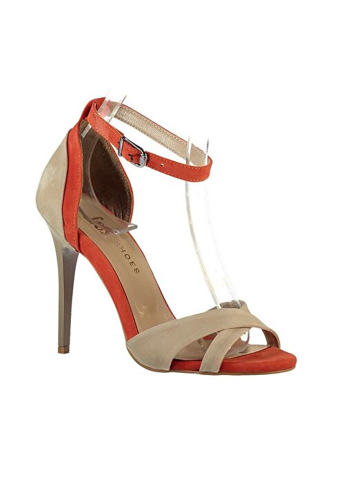 Ten/Turuncu Kadın Topuklu Ayakkabı B922113802 - Görsel 8