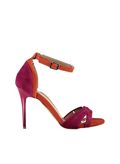 Fuşya/Turuncu Kadın Topuklu Ayakkabı B922113802 - Görsel 7