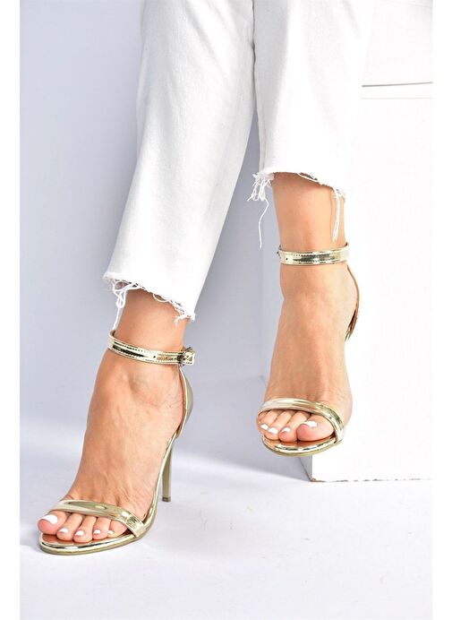 Altın Kadın Topuklu Ayakkabı B922112634 - Görsel 2