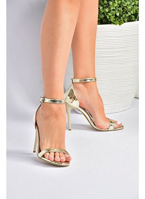 Altın Kadın Topuklu Ayakkabı B922112634 - Görsel 6