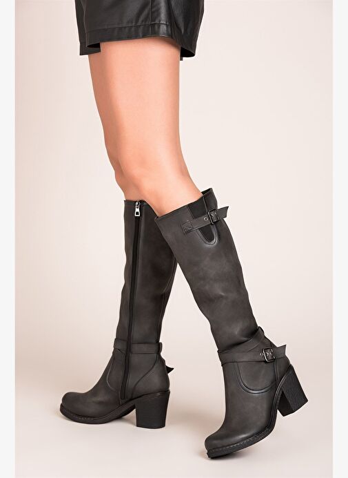 Gri Kadın Çizme C674250109 - Görsel 2