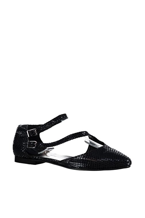 Fox Shoes Siyah Kadın Babet D726016907 - Görsel 4