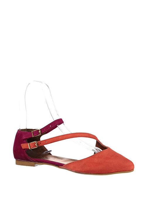 Turuncu/Fuşya Kadın Babet D726016902 - Görsel 5