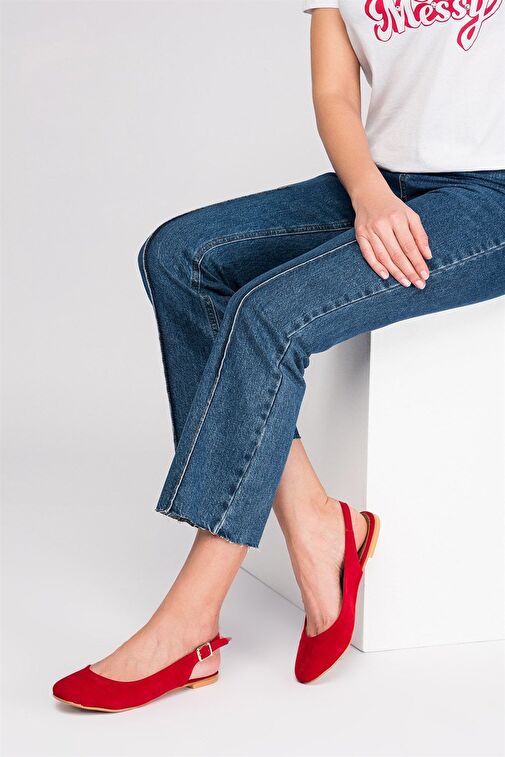 Fox Shoes Kırmızı Kadın Babet 1458 - Görsel 2