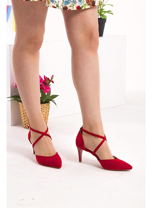Kırmızı Kadın Topuklu Ayakkabı D654054802 - Görsel 2