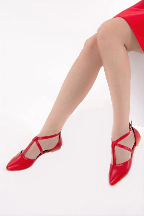 Fox Shoes Kırmızı Kadın Babet 1513 - Görsel 3