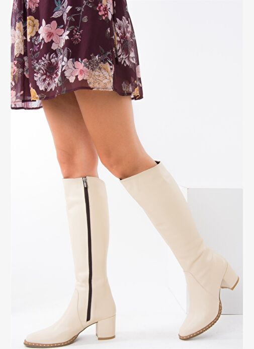 Bej Kadın Çizme C654652709 - Görsel 2