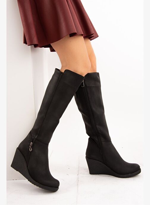 Siyah Kadın Çizme E674220209 - Görsel 2