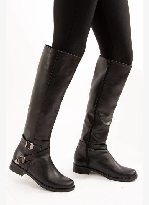 Siyah Kadın Çizme E726203409 - Görsel 3